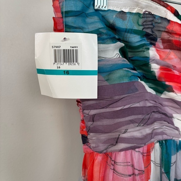 Donna Morgan Strapless Silk Dress Size 16 NWT - Picture 6 of 10